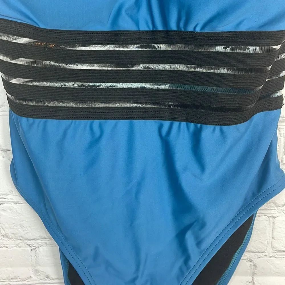 Blue One Piece Swimsuit - Picture 3 of 6